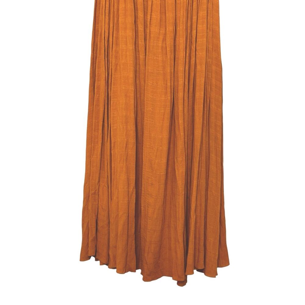 FREE PEOPLE Vintage Charm Relaxed Fit Flowy Embroidered Ruffled Midi Dress Sz XS - Picture 10 of 15